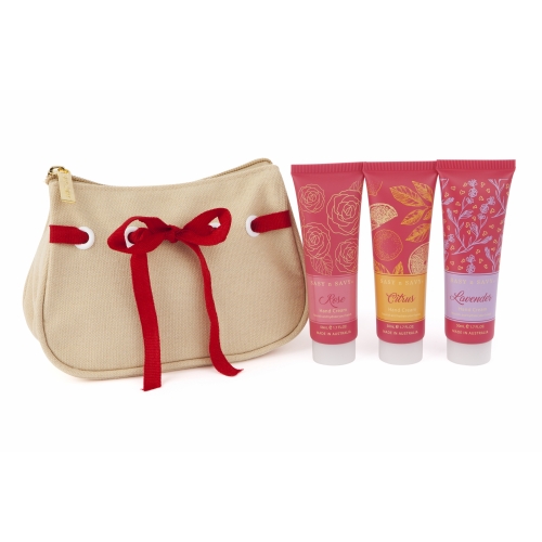 Trio Hand Creams - Canvas Cosmetic Bag_ Sasy n Savy