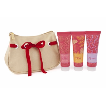 Trio Hand Creams - Canvas Cosmetic Bag_ Sasy n Savy